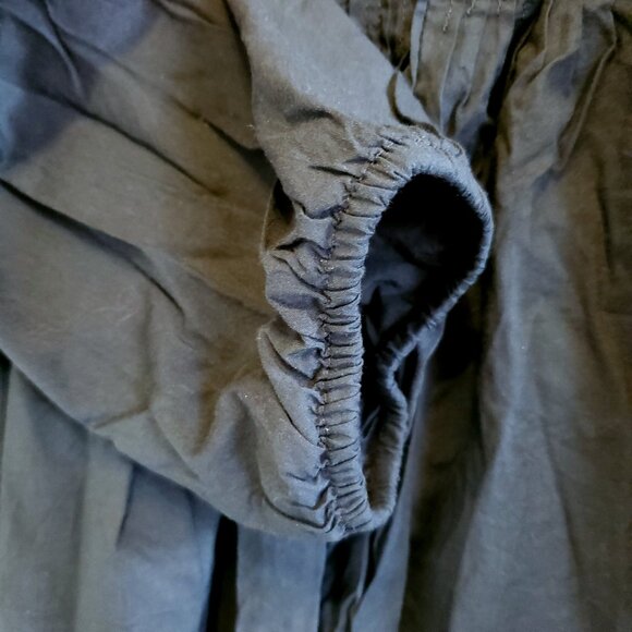 Old Navy Split Neck Cotton Peasant Top, Black, Size M - Picture 6 of 12